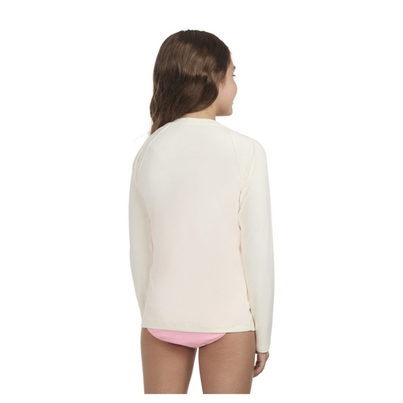 Hurley Girls Long Sleeve UPF Swim Top. Size Large (10-12). New.H20-DRI technol - Picture 2 of 5